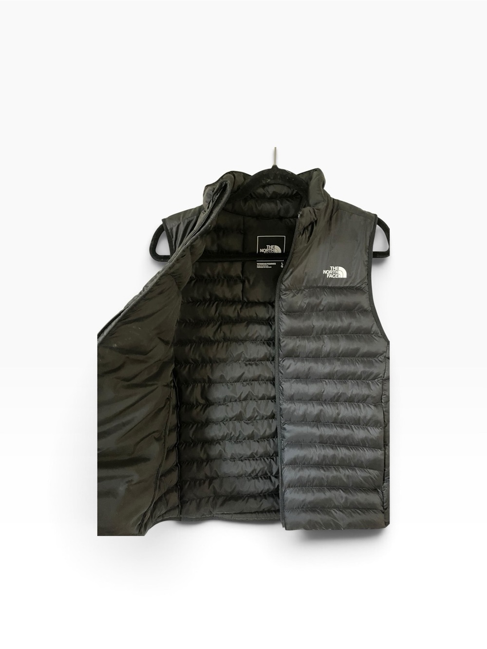 The North Face Women's Black Quilted Packable Down Vest Size L - Picture 4 of 8